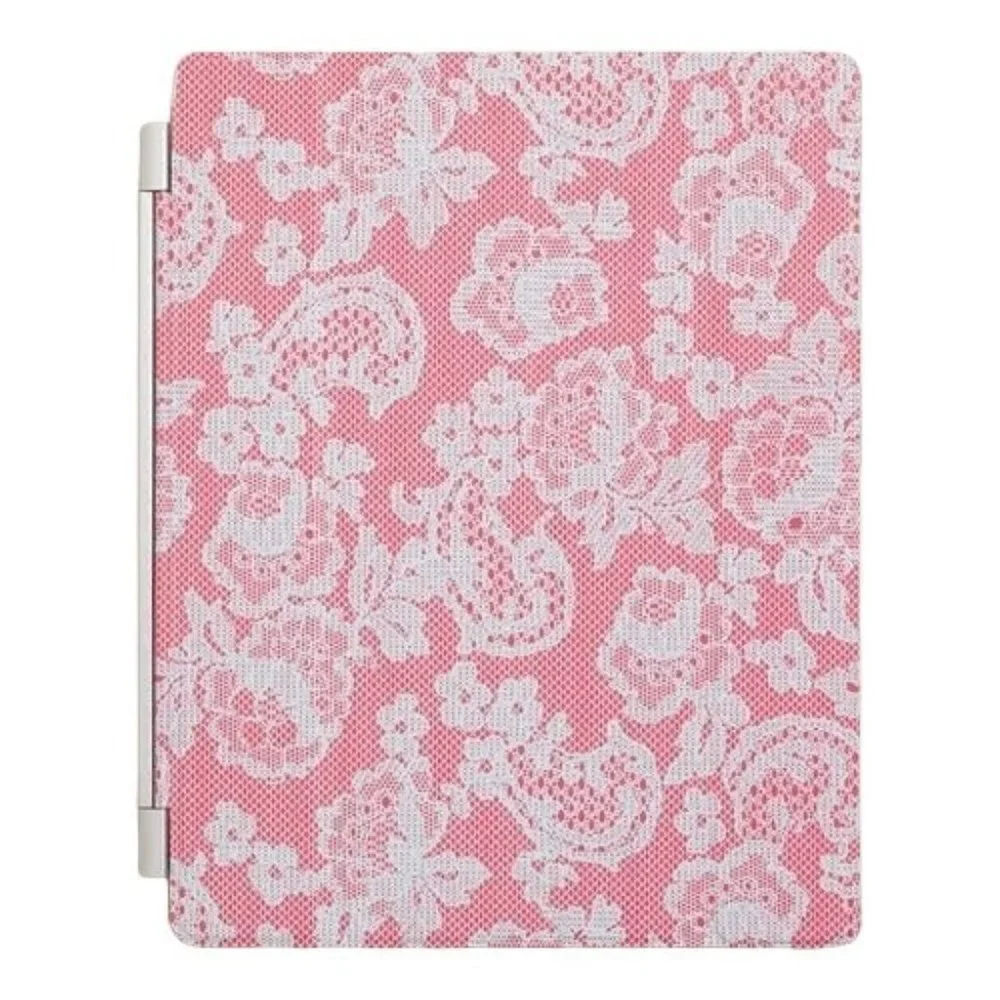 Cost Plus World Market Ipad Cover Pink Blue Magnetic Lace Fits 9.45 x 7.67